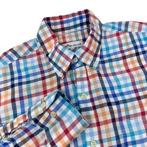 PETER MILLAR Seaside Galleon Long Sleeve Cotton‎ Button Down Shirt Size Medium